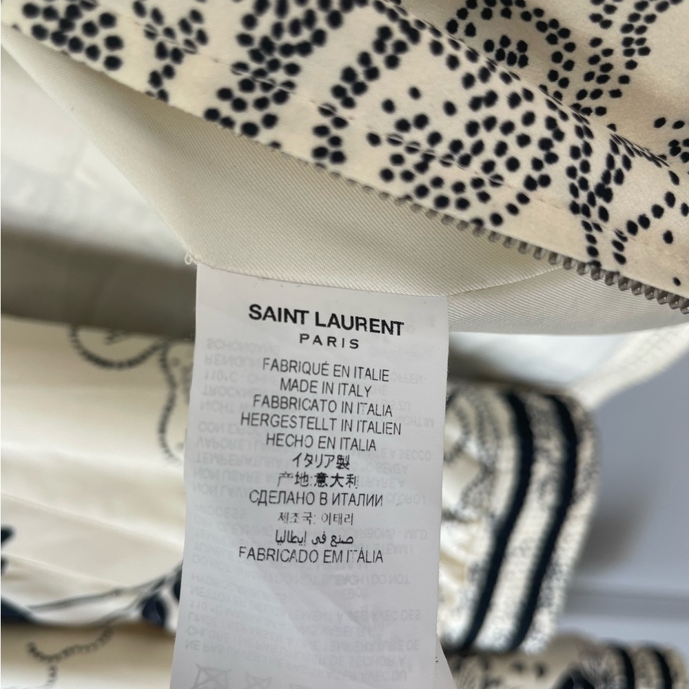 2022 Spring/Summer YSL Silk Bomber Jacket
